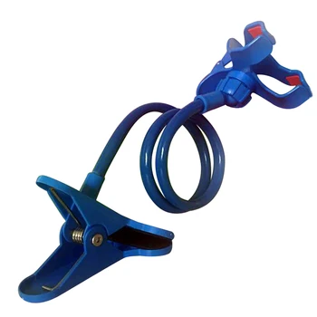 

Universal Mobile Phone Support Pinza Flexible Adjustable Car Mesa Bed Deep Blue