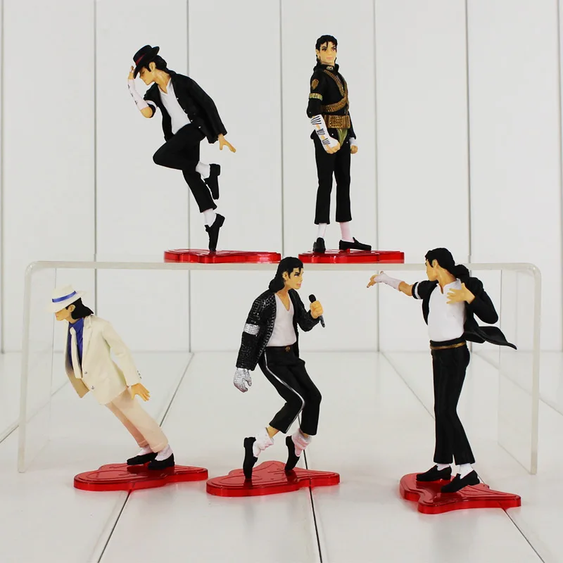 

5pcs/lot MJ Action Figure Dancing MJ PVC Dolls Cool Pose Pace Model Toys for Collection