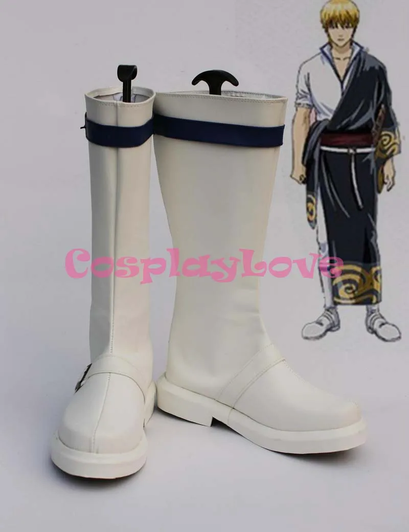 

GINTAMA Gintoki Sakata Cosplay Shoes Boots Hand Made For Halloween Christmas Festival CosplayLove