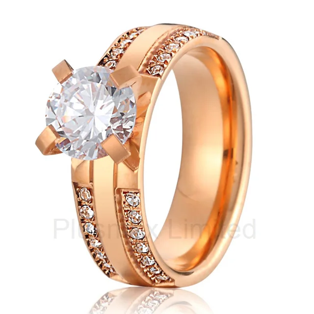 China Jewelry Factory Best Gift For Wife And Friend Clic Rose China Jewelry Factory Best Gift For Wife And Friend Clic Rose Gold Color Wedding Engagement Rings
