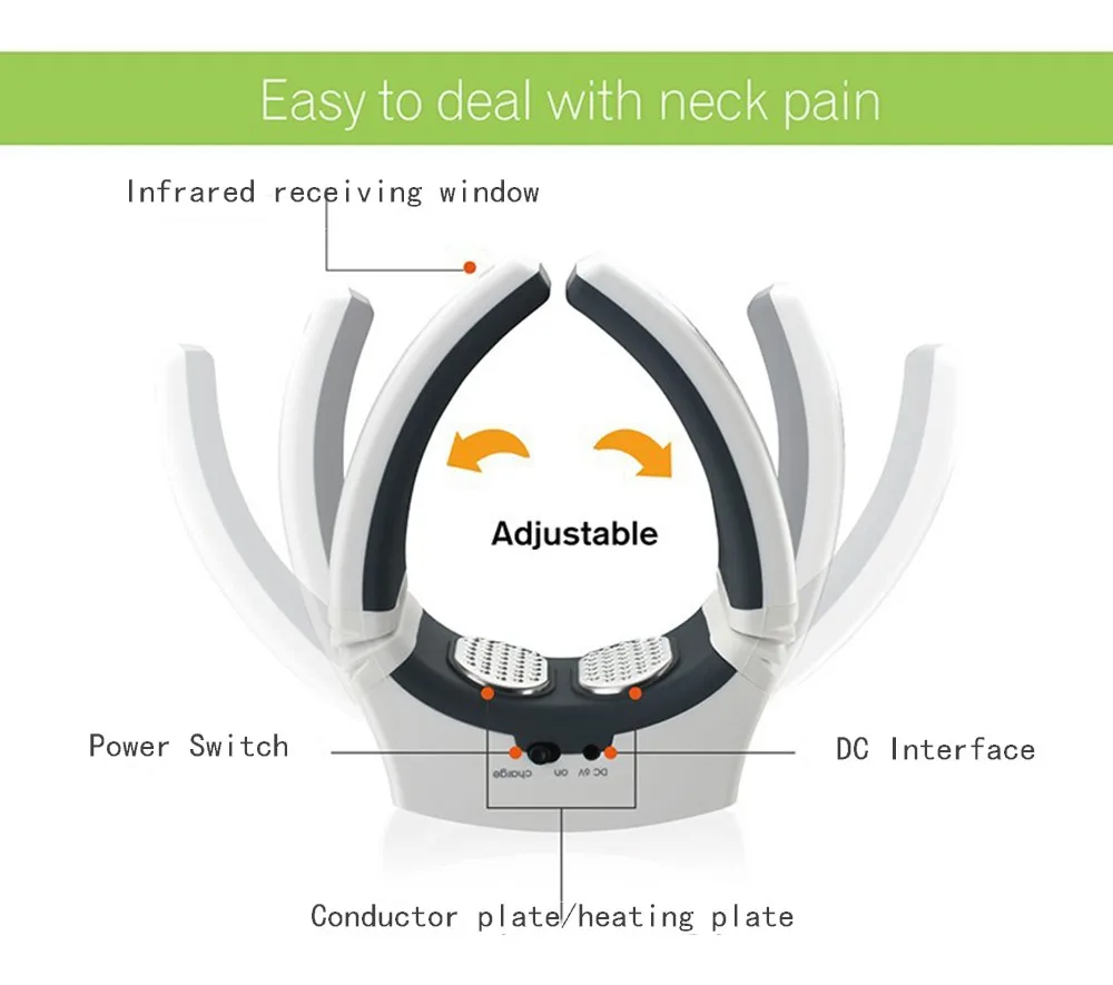 High Quality Wireless Remote Control Neck Massage Cervical Therapy Instrument Magnetic Therapy Vibration Far Infrared Heating-5
