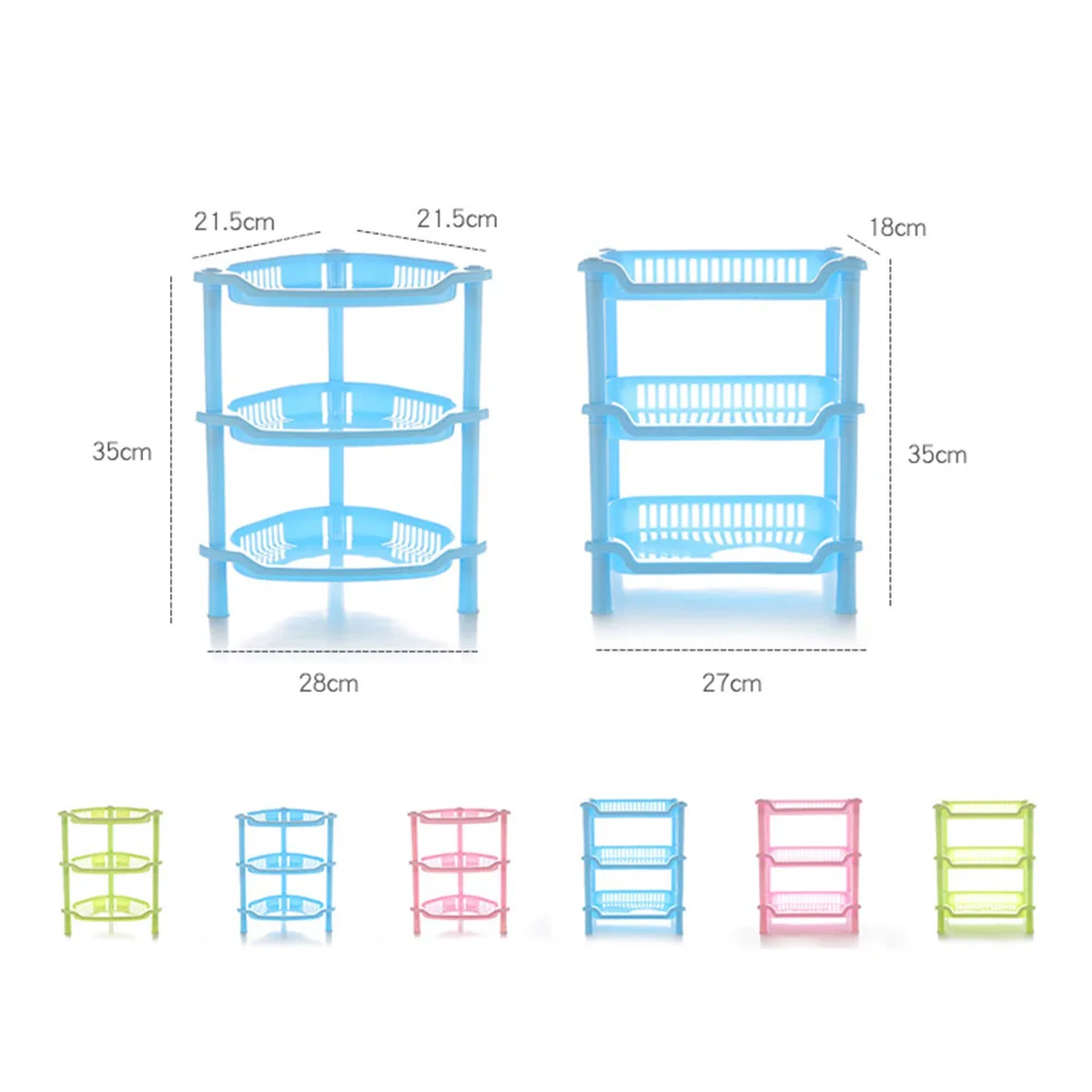 Квадратный стеллаж для хранения 3-х уровневая Gap Кухня стеллаж для хранения полки подвижные собрать Пластик Ванная комната полка колеса Экономия пространства Организатор