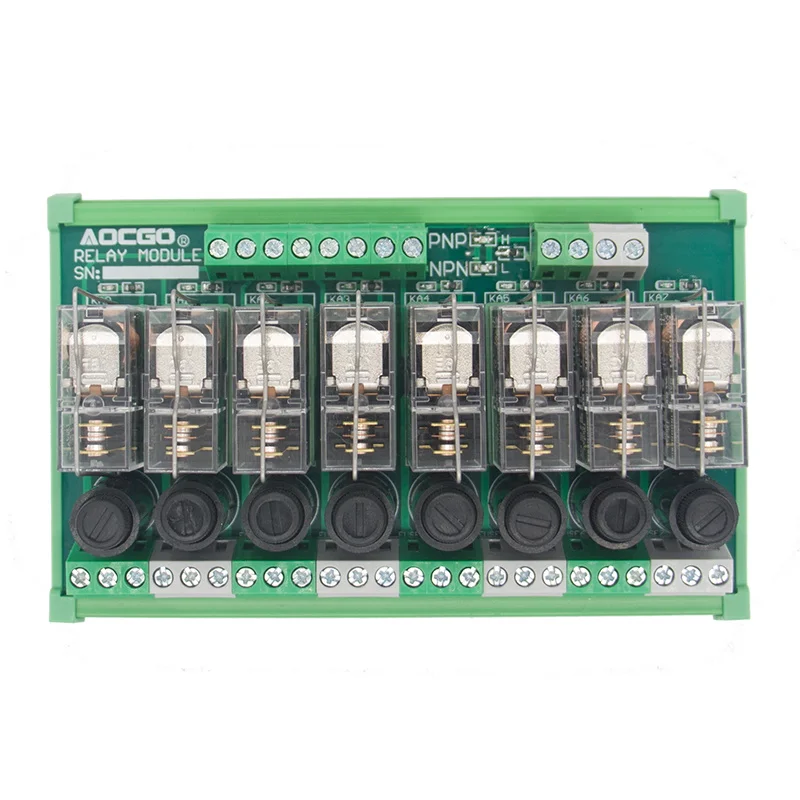8 канальный 1 SPDT DIN рейку OMRON G2R 12V DC/AC с предохранителем интерфейс релейный