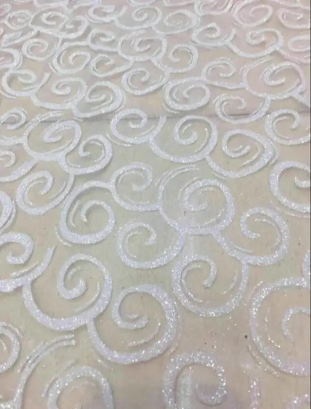 

Glued glitter sequins Tulle Lace Fabric top Selling African Lace Fabric Nigerian French Fabric