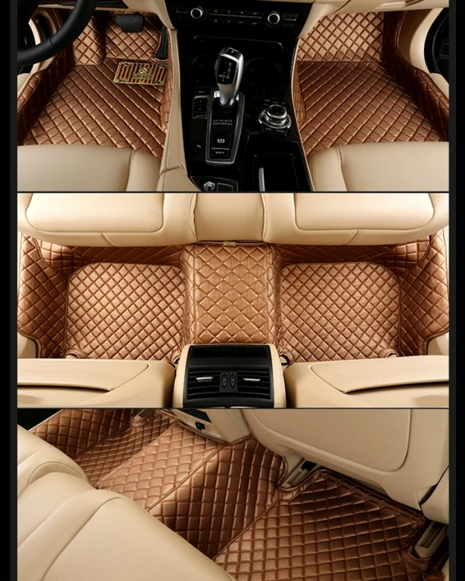 High quality! Custom special floor mats for KIA Carens 7 seats 2017