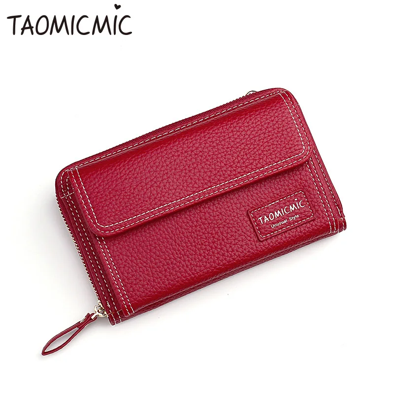 

2019 New Leather Women Clutch Bag Ladies Casual Leisure Designer Bags Crossbody Shoulder Bags Long Green Black Street Party Bags
