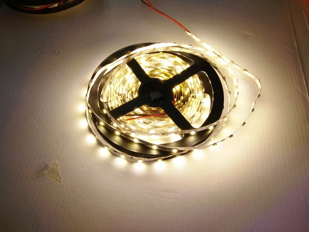 

DC12V brightness 5mm 3528 LED Strip 60led/m White/Warm White NoWaterproof LED Tape Flexible Light 5m/roll decoration indoor used