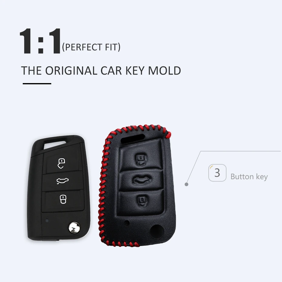 Кожаный чехол для автомобильного ключа Защитный Skoda Octavia Combi A7 Rapid Yeti Fabia