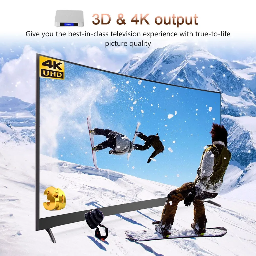 Leelbox smart tv box android 8 1 4 Гб ОЗУ 32 ПЗУ scishion ai one 4K голосовое управление дистанционное Wi Fi