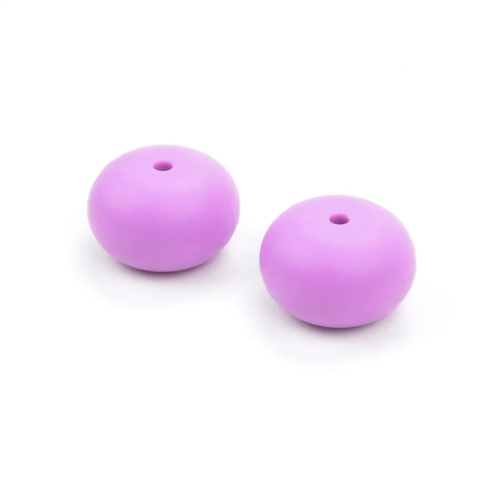 LOFCA 15 개 주판 실리콘 Teether 비즈 젖니 보석 젖꼭지 구강 케어 펜던트 목걸이 팔찌 장난감 BPA 무료 간호