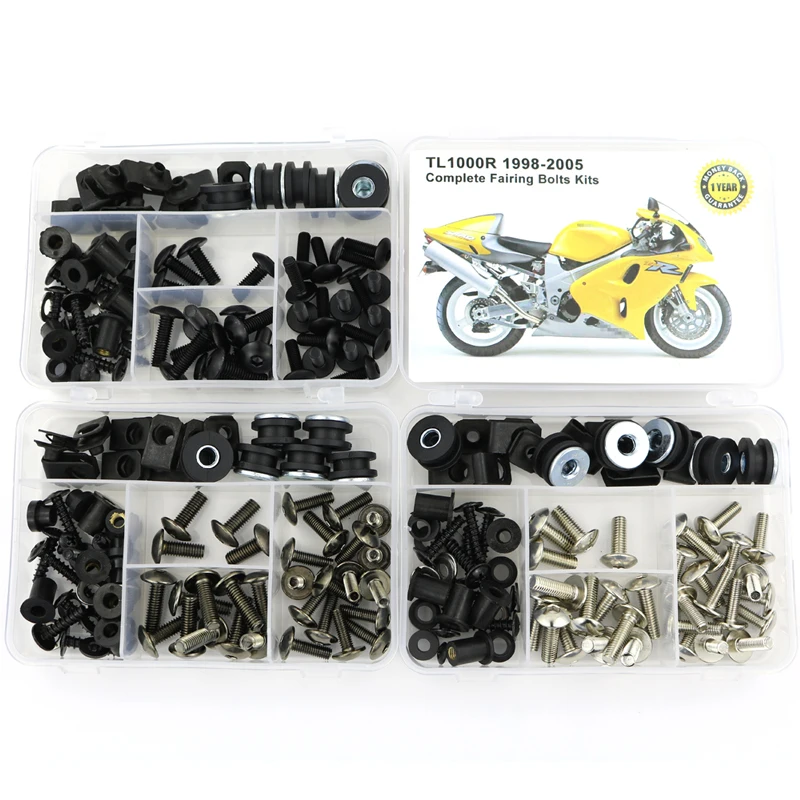 

For Suzuki TL1000R 1998-2005 Complete Full Fairing Bolts Kit Bodywork Screws Steel Fairing Clips Speed Nuts Covering Bolts
