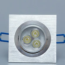 Точечный светодиодный светильник 3 Вт высокой мощности Светодиодный квадратный светильник белый или теплый белый AC85-265V светильник