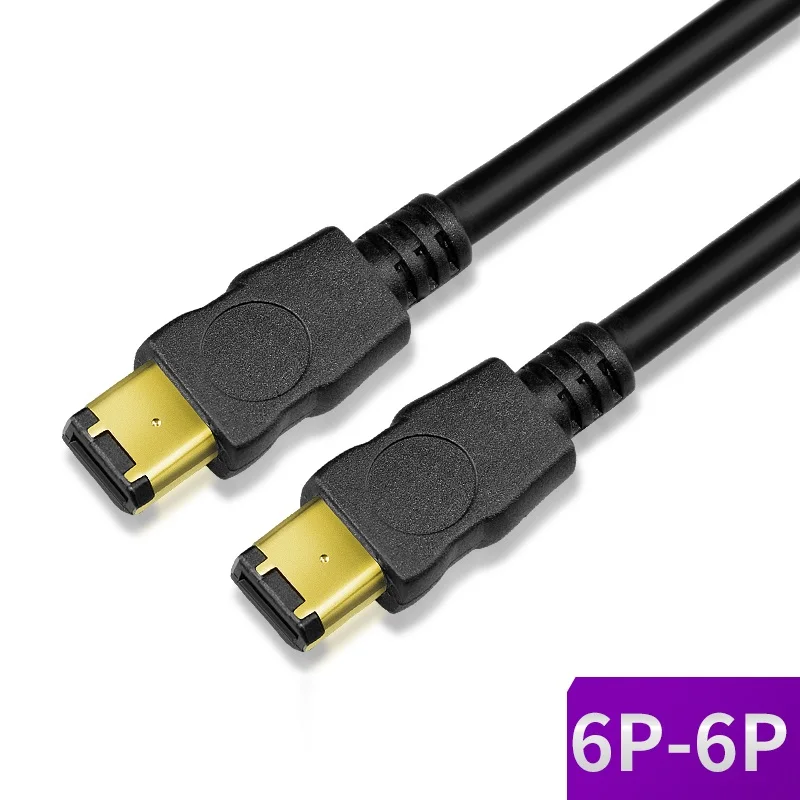  IEEE1394A Data Cable IEEE 1394 6P to 6P 6P-6P 6 Pin to 6Pin Industrial Camera Cable Firewire 400 Mb
