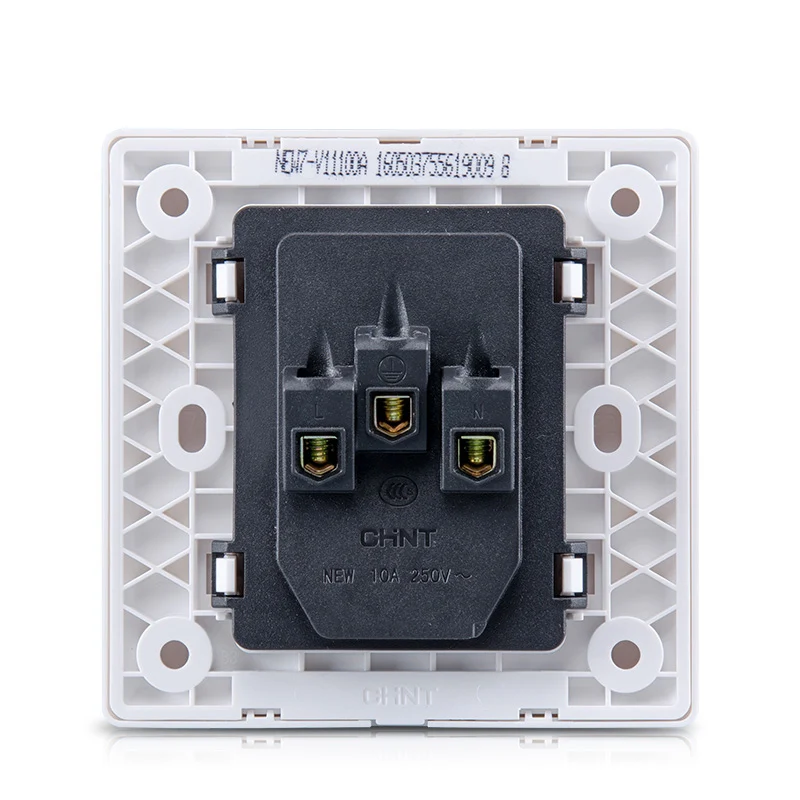 Pure White Electric Power Wall Outlet AC250V 10A Electrical Faceplate 5Pins Charging Socket 86x86mm For Xiaomi Device