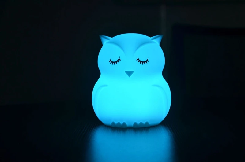 Lovely Owl Cartoon Night Light Silicone Colorful LED Bedside Night Lamp Gifts For Kids Bedroom Decoration Colors Changing Light (5)