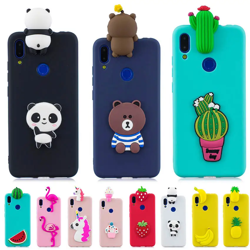 

Silicone case For Xiaomi Redmi 7 Case Soft TPU 3D Cover Unicorn Bear Banana Patterned Cute For xiaomi redmi go case redmi7