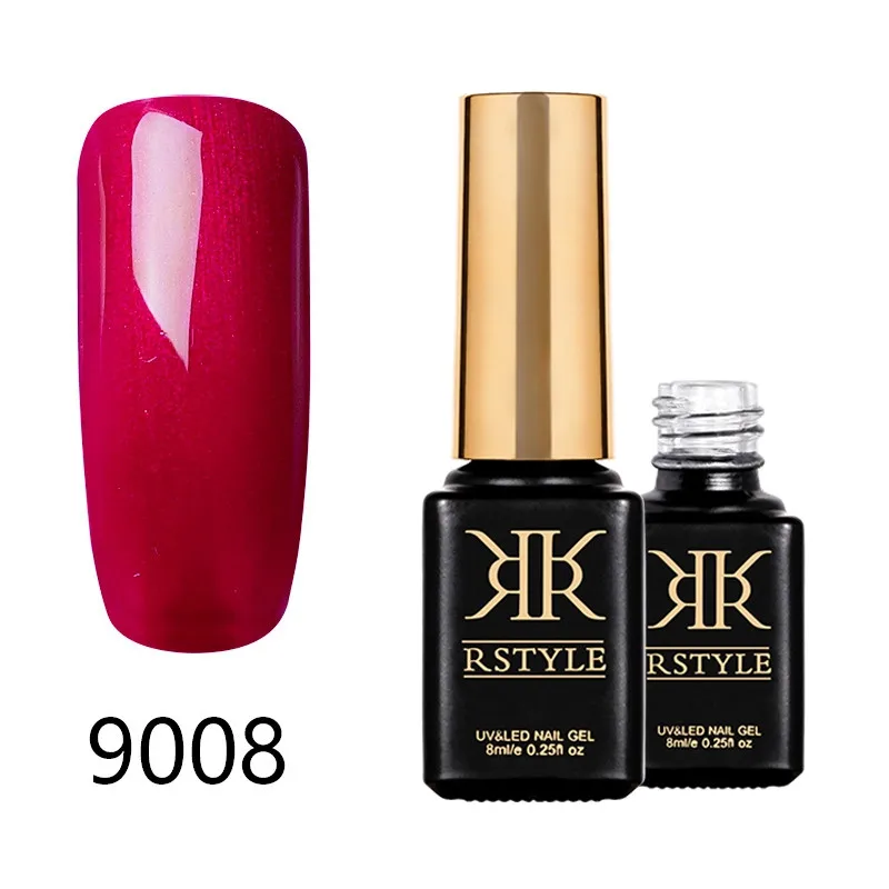 Лак для ногтей rstyle 8 мл 9001-9062 чистый цвет УФ-гель для ногтей Soak Off Nail Art Полупостоянный гель лак набор для наращивания ногтей праймер - Цвет: SC9008