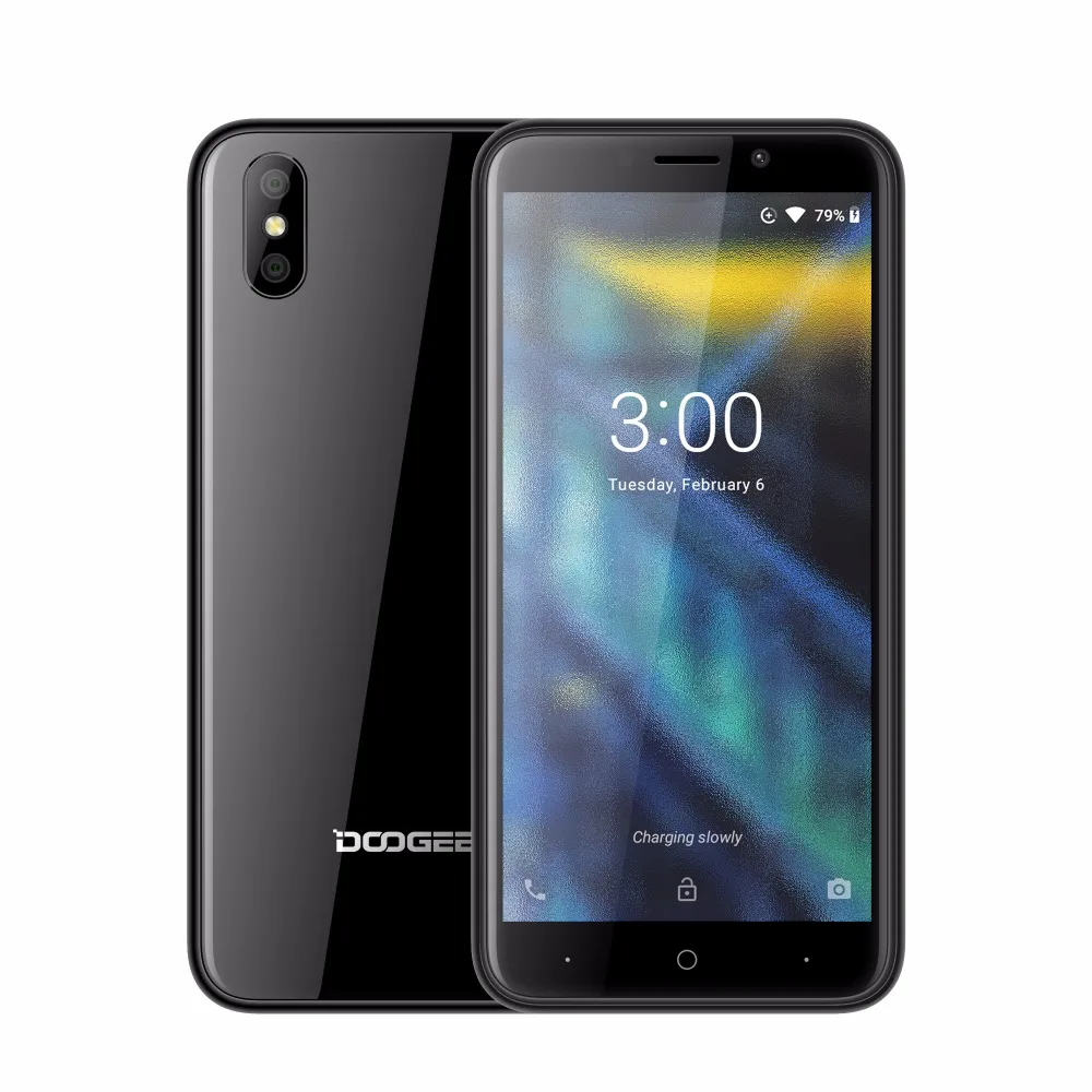 DOOGEE X50 мобильный телефон Android 8,1 MTK6580M четырехъядерный 1 ГБ ОЗУ 8 Гб ПЗУ две камеры 5,0 дюйма 2000 мАч две sim-карты смартфон WCDMA