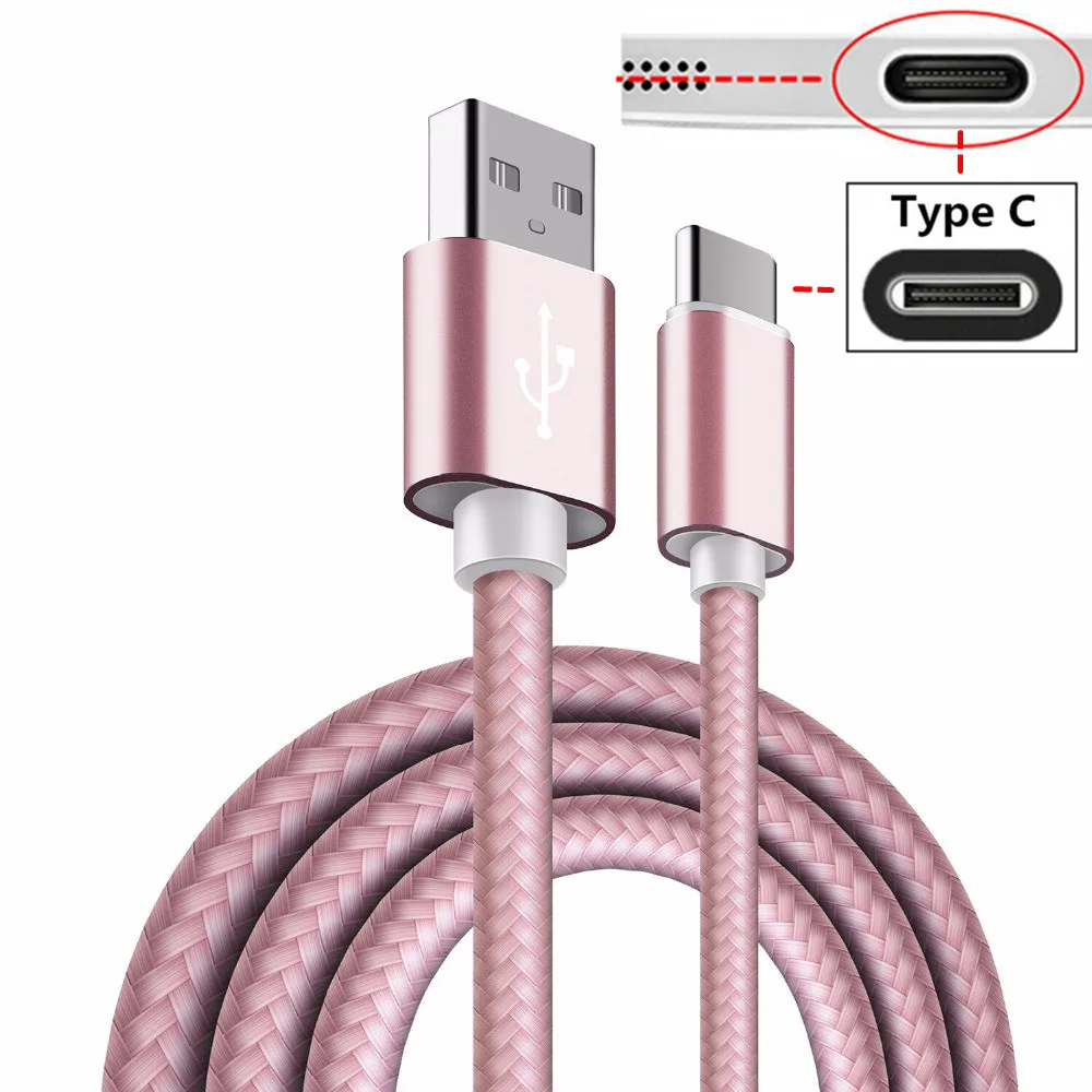

2M Type C USB Charger Cable for Samsung Galaxy A50 S10 S9 S8 Plus note 8 9 OnePlus 5 6 7 LG G6 G7 Thiq V40 Q9 Quick Charge Cable