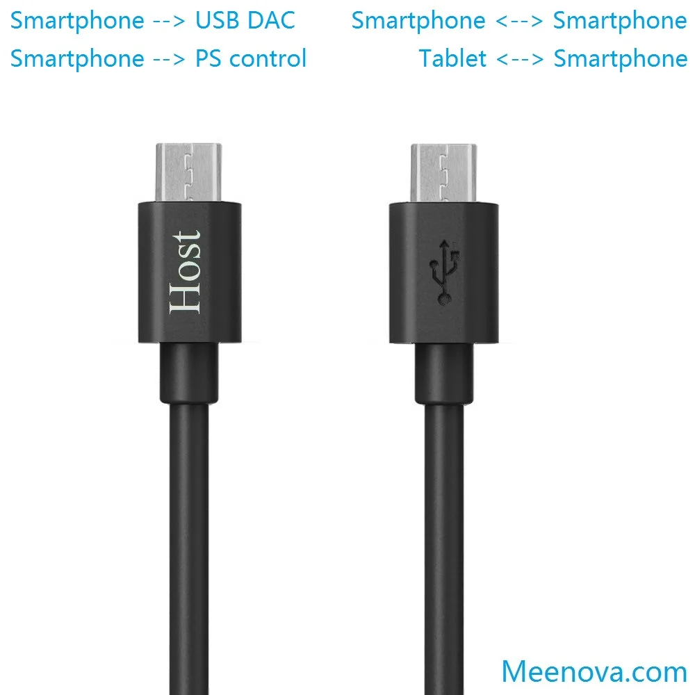 Мобильный кабель Meenova: для MicroUSB-MicroUSB OTG, USB DAC кабель для Oppo HA2, HiFi, Pha3, Chord Hugo Mojo, Fiio