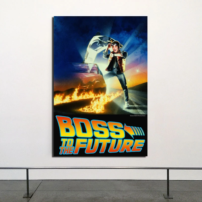 

Back To The Future Movie Poster HD Canvas Painting Posters Prints Marble Wall Art Painting Decorative Pictures Modern Home Decor