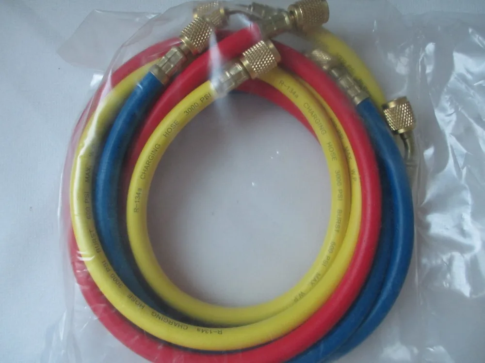 

Fixmee 3PCS Refrigeration Charging Hoses Suitable for test R12, R22, R502 refrigerant 1M