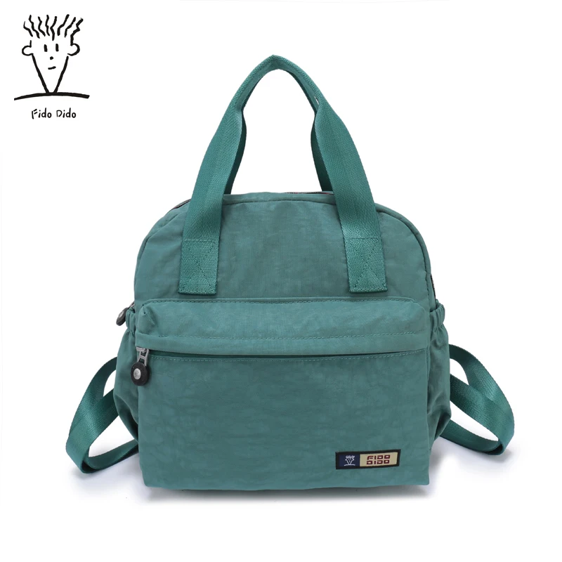 Fido Dido Backpack Lady Two Color Waterproof Light Carrying Travel Bag Package Fashion