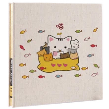 

Cartoon lovely diy album this hand-made album covered with plastic film paste creative birthday gift Douyin with the same style