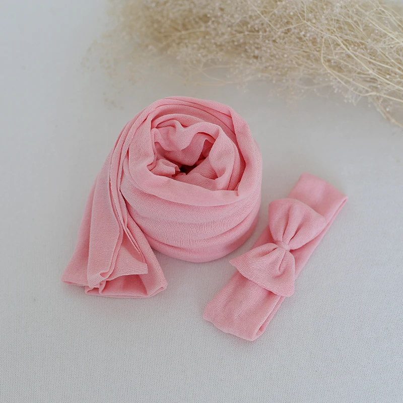 

High quality Newborn Jersey stretch Wrap Photography props 35*160 cm Baby soft Swaddle Blanket