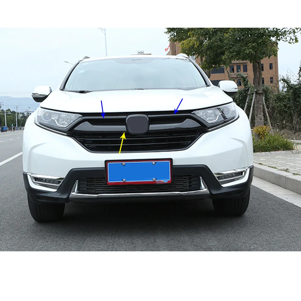 Для Honda CRV CR V 2017 2018 ABS Хром Передняя декоративная решетка для гонок рама палка