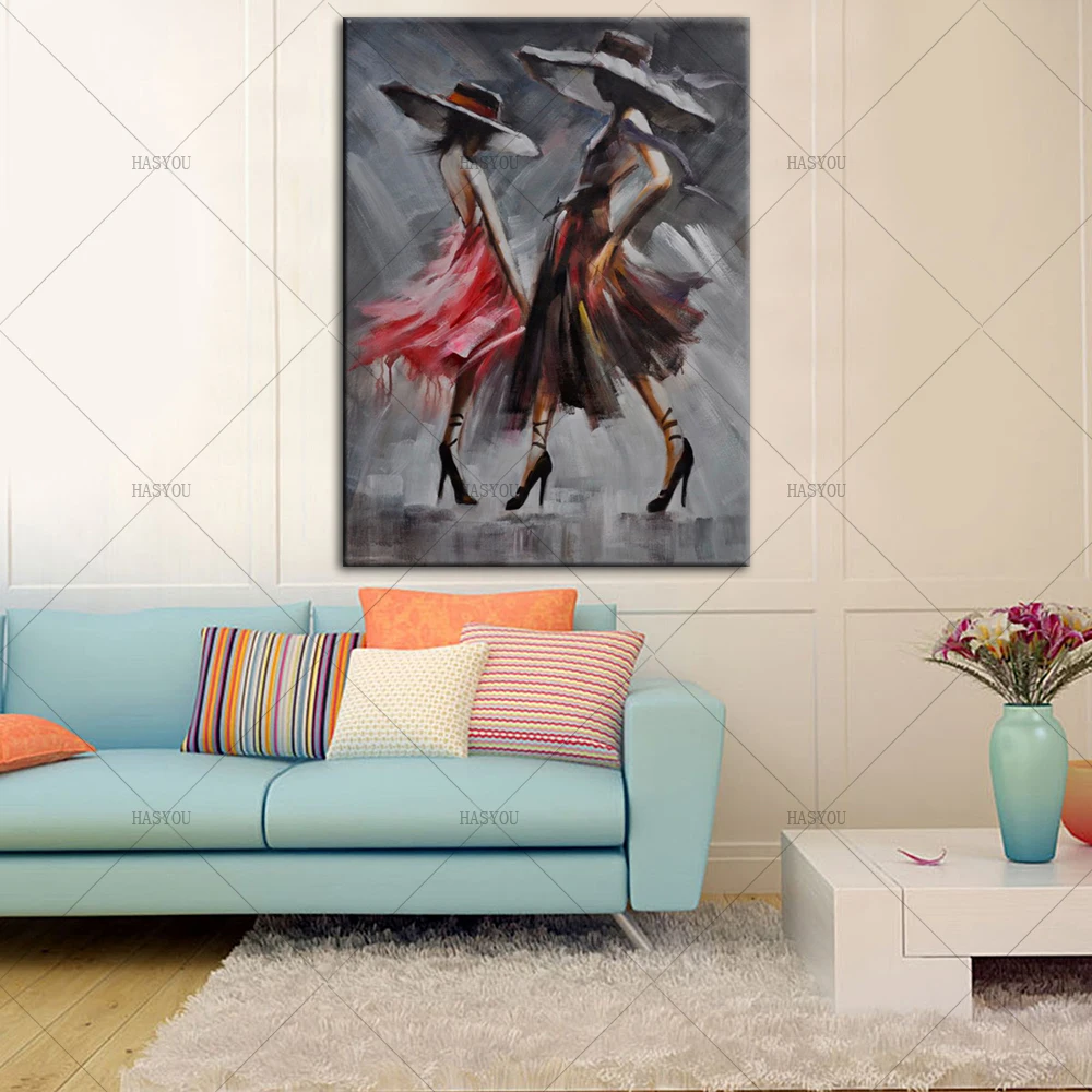 Pop-Art-Dancing-Women-Colorful-Oil-Painting-Nude-Girl-Canvas-Art-Abstract-Wall-Pictures-for-Living