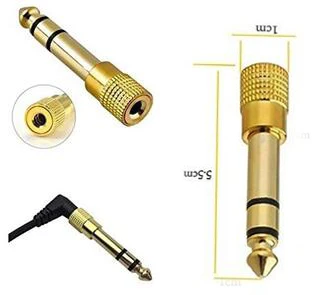 gold plated 6 35mm 1 4 Inch Jack Plug to 3 5mm Male Stereo Headphone Jack Socket Adapter