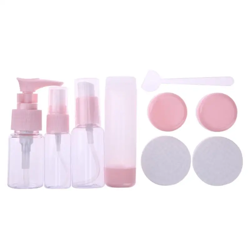 

9pcs/Set Travel Mini Make Up Container Bottle Plastic Transparent Empty Eyeshadow Makeup Cosmetic Face Cream Pot Bottles