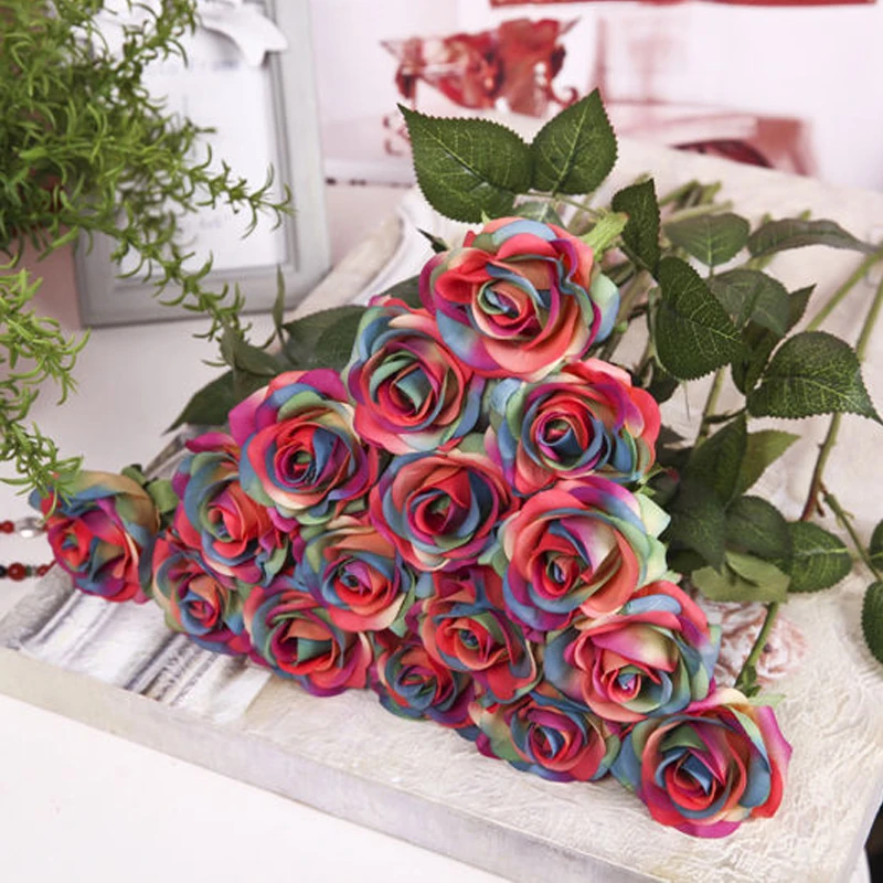 10pcs Ivory 7cm Real Touch Rose Flowers Wedding Home Design Bouquet Decors Home Garden Wedding Flowers Petals Garlands Dayngheamthuctpa Vn