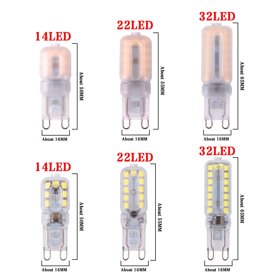 G4 G9 светодиодный кукурузная лампочка люстра лампа 110V 220V Точечный светильник COB 14 светодиодный s 22 светодиодный s 32 светодиодный s SMD 2835 заменить 20 Вт, 30 Вт, 40 Вт, 50 Вт галогенная лампа светильник