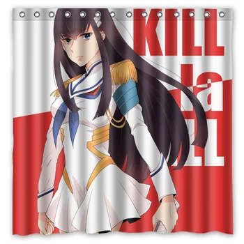 

KILL la KILL Pattern Creative Bath Shower Curtains Bathroom Waterproof Polyester Fabric Shower Curtain 180x180cm