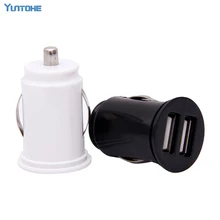 Мини двойной 2 Порты и разъёмы Usb Автомобильное Зарядное устройство адаптер для IPHONE 7 7 плюс 6 S 6 5 4S 4 htc galaxy S7 S6 S5 S4 NOTE II 100 шт./лот