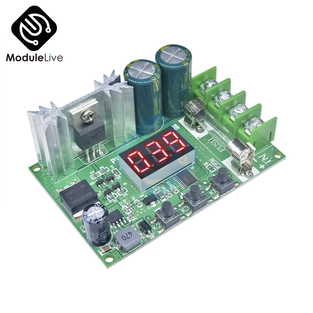 

Red DC 12V-60V 10A 600W Motor Speed Controller Digital Display PWM Speed Regulator Module Pulse Width Adjustable Governor 14KHz