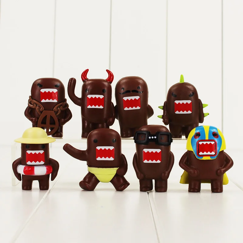 8pcs Kawaii Domo kun Domokun PVC Figure Collection dolls for Kids font b toy b font