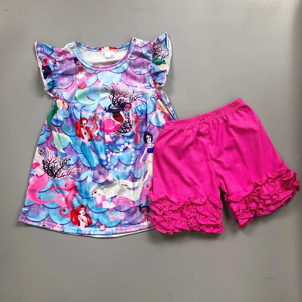 

CONICE NINI Brand Girls Clothing Sets Cartoon Pattern Heart Sleeveless Dress Legging Shorts 2GK811-835 Girl Boutique Outfits