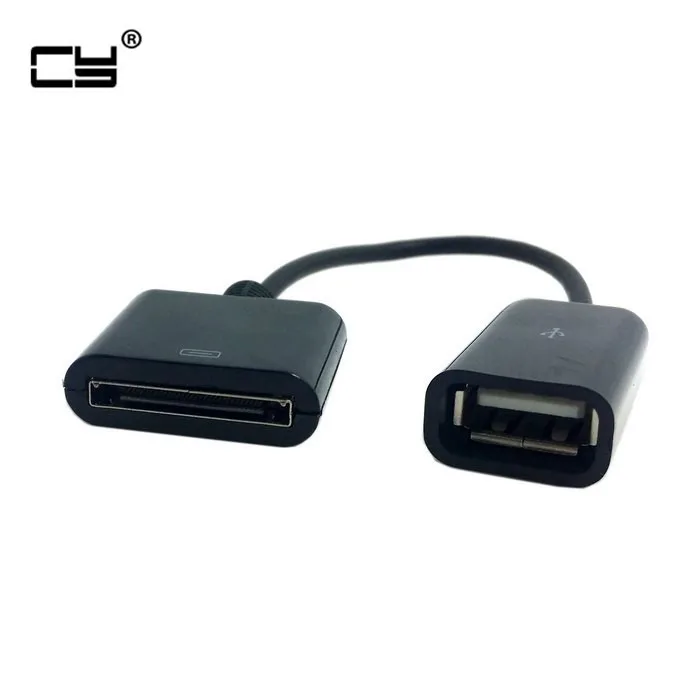

Black & White Dock 30pin Female to USB 2.0 Female Data Charge Cable 10cm