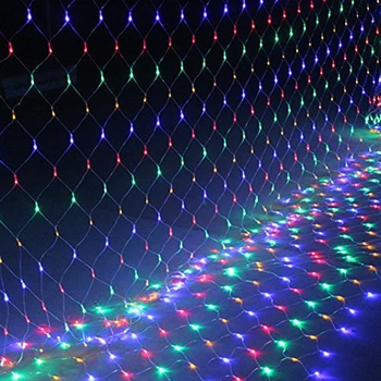 

1.5*1.5 M LED curtain lights with 96 leds string light with plug Christmas holidays New year wedding party decoration led lights