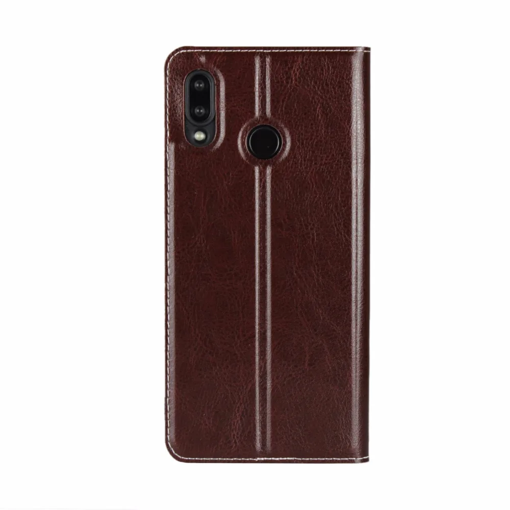 Чехол из натуральной кожи для huawei nova 3 Роскошный кожаный флип чехол с подставкой