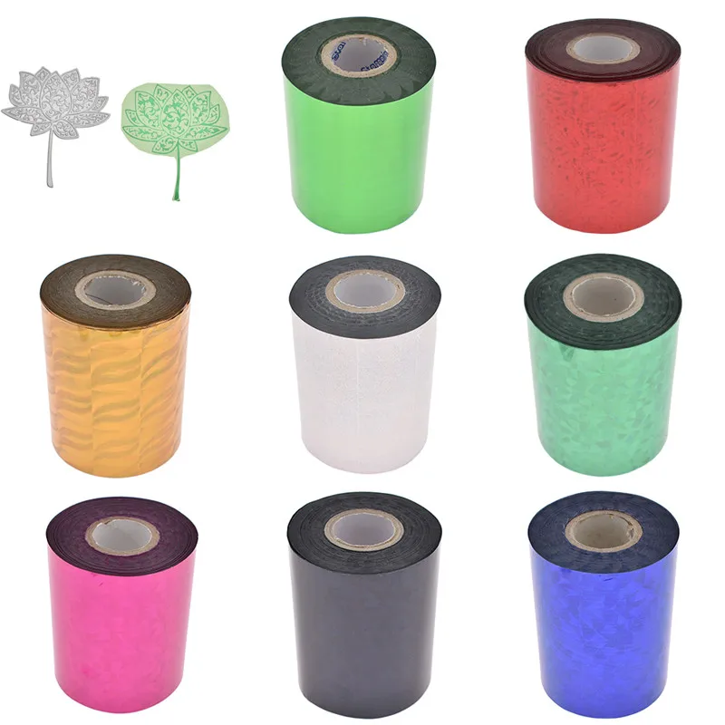 

120m 8cm Hot Stamping Foil Multicolor Foil Paper PET Material For Leather Garment Bag Box Card DIY Handmade Craft Supplies