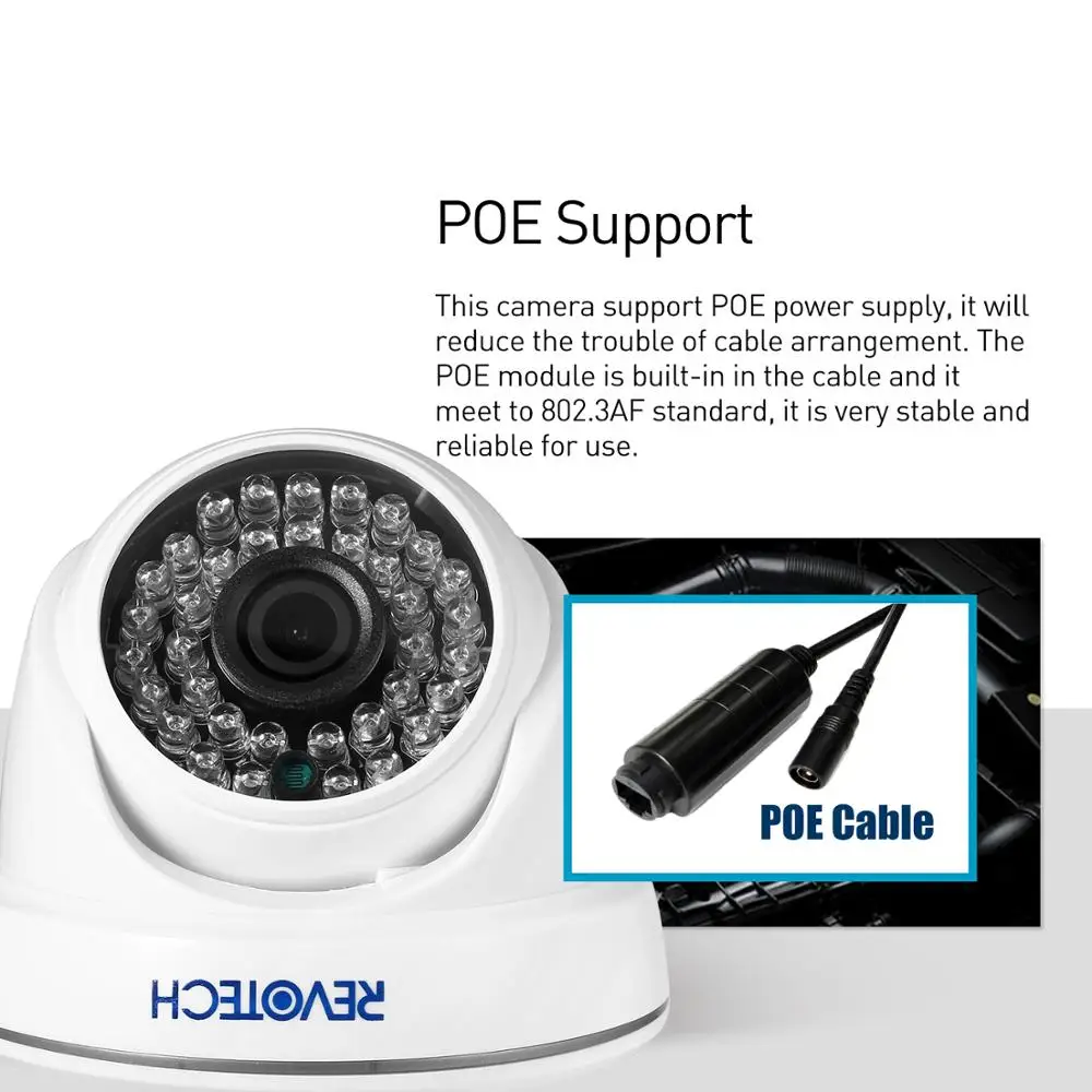 H.265 POE HD 3MP Indoor IP Camera 1296P / 1080P 36 LED IR Dome ONVIF Security Night Vision CCTV Cam Video Surveillance System