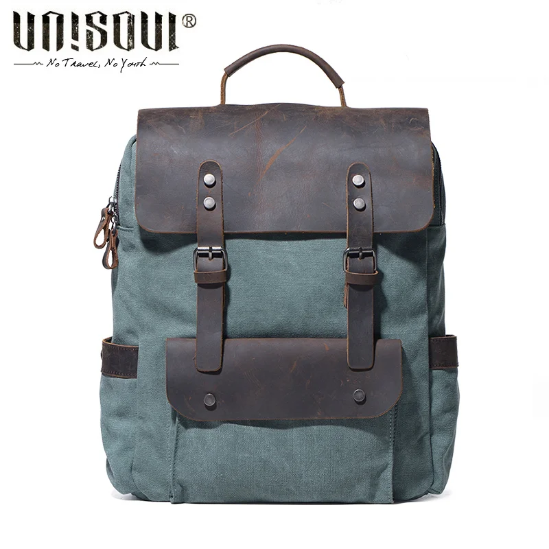 Unisex PU Leather Backpack Fashion Circles Camo Print Womens Casual Daypack Mens Travel Sports Bag Boys College Bookbag