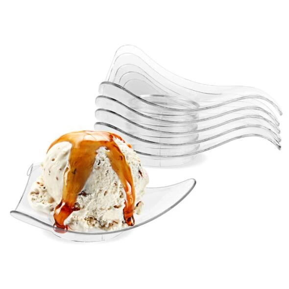 

Free Shipping Party Suppliers, Disposable Plastic Tableware, 75*80mm Transparent Dessert Mini Appetizer Plate, 100/Pack