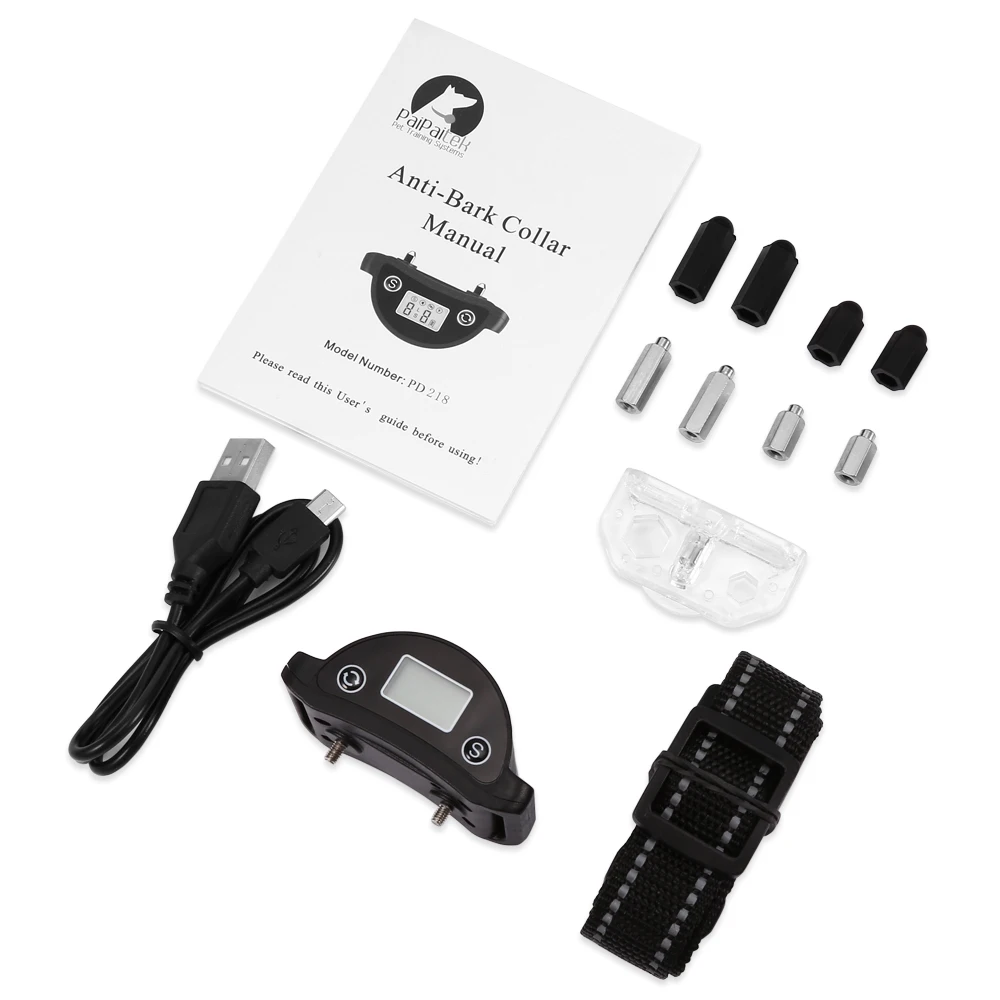 5 niveles de sensibilidad Collar eléctrico de entrenamiento para perros USB recargable Anti corteza ajustable Collar de entrenamiento para mascotas pantalla LCD lámpara de prueba