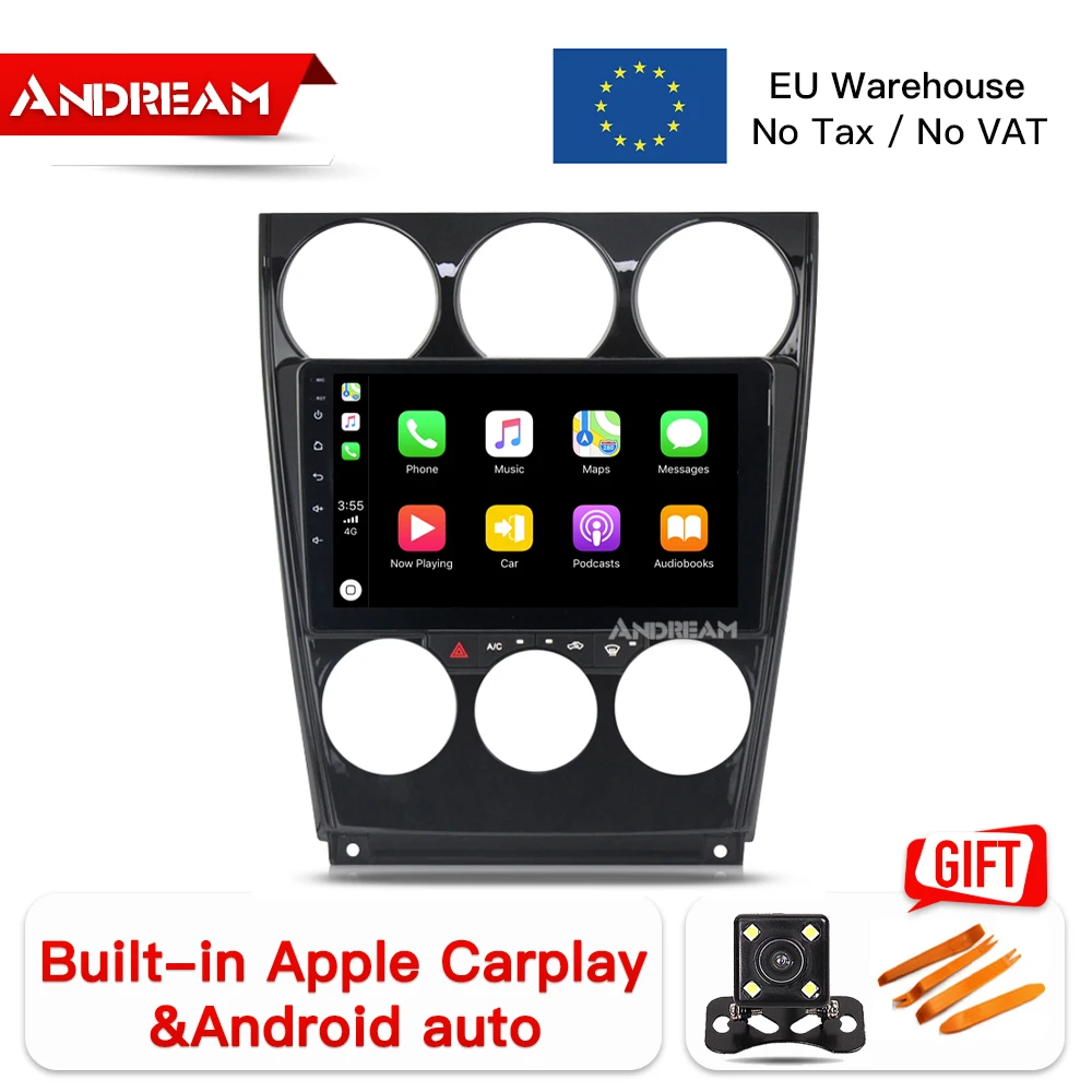 9 дюймов Android 8 1 carplay Автомобильный плеер для Mazda 6 2002 2003 2004 2005 2006 2007 2008 gps навигации