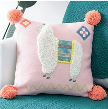 

Tufted Pillow Cover Boho Cushion Cover 100% Cotton Wedding Pillow Cover Boho Home Decor, Custom Size and Color 45X45CM/40CMRD